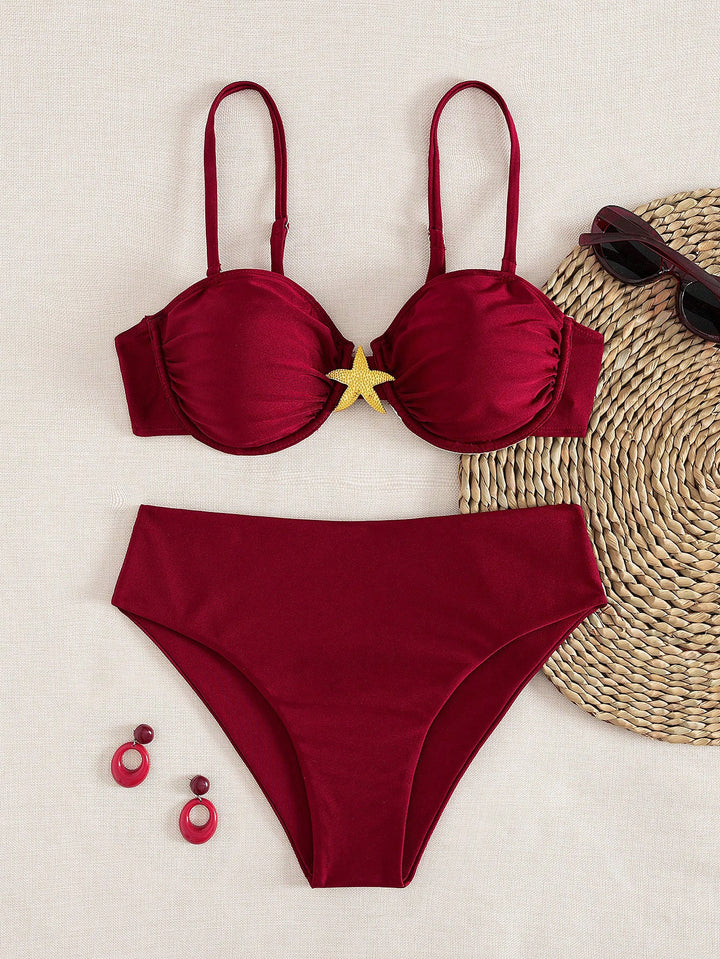 Damen Bikini-Set mit elegantem Push-Up-Oberteil und hohem Taillenunterteil Echo Archiv
