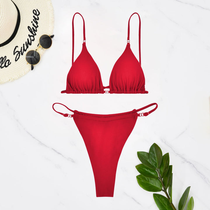 Damen Triangel-Bikini mit feinen Rüschendetails und verstellbaren Trägern Echo Archiv