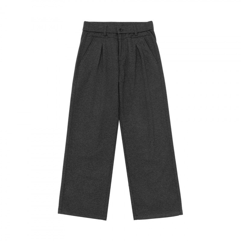 Damen Weite Bundfaltenhose mit hohem Bund und geradem Bein Echo Archiv