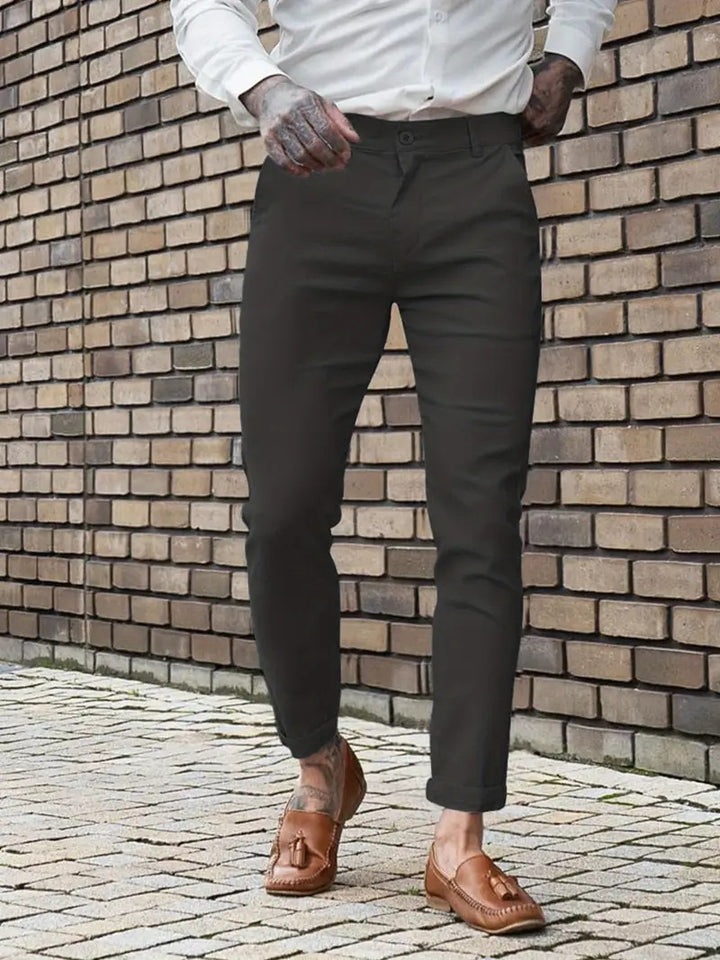 Herren Slim-Fit Chinohose mit elastischem Komfortbund und praktischen Taschen Echoarchiv