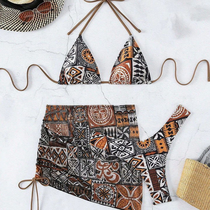 Damen Bikini-Set mit verstellbarem Oberteil und hoch taillierter Short Echo Archiv
