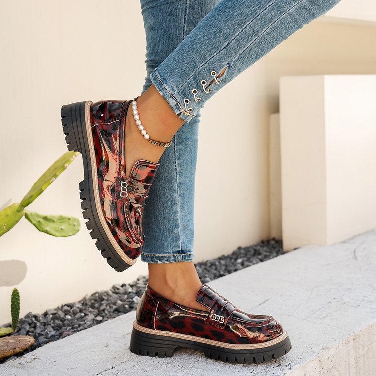 Damen Modische Loafers mit komfortablem PlatEchoarchivu und eleganter Sohle Echoarchiv