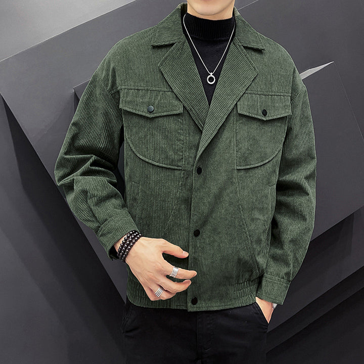 Herren lässige Hemdjacke aus cordartigem Material Echoarchiv