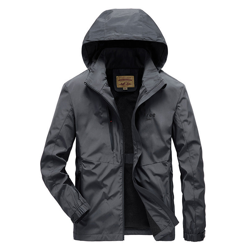 Herren Wasserfeste Softshelljacke mit Kapuze und Fleecefutter, winddicht und atmungsaktiv Echo Archiv