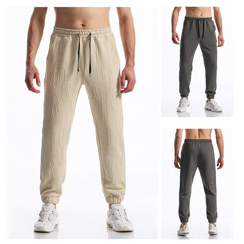 Herren Freizeit-Hose mit elastischem Bund und großem Logoprint Echoarchiv