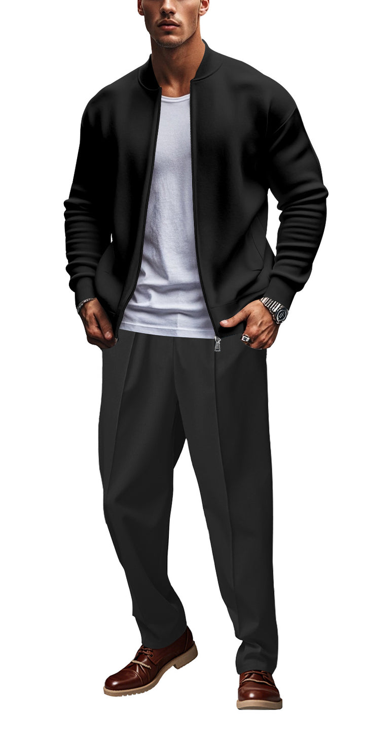 Herren lässiger Bomberjacke und Jogginghose Set Echoarchiv