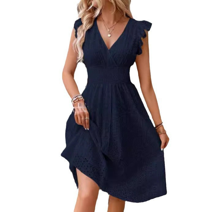 Damen Sommerkleid mit eleganten Spitzenärmeln Echoarchiv
