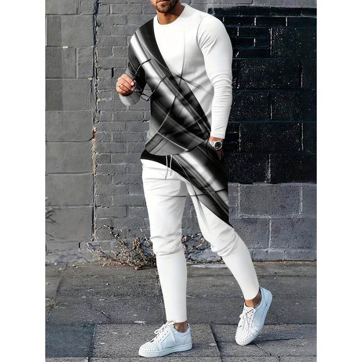 Herren Freizeitmode Set mit langlebigem Langarmshirt und bequemer Jogginghose Echoarchiv
