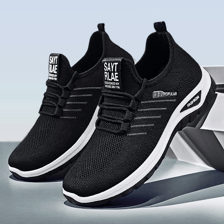Damen nan ultraleichter Strick-Sport-Sneaker mit Elastikeinstieg, stoßdämpfender Plateau-Zwischensohle und griffiger Profillaufsohle Echo Archiv