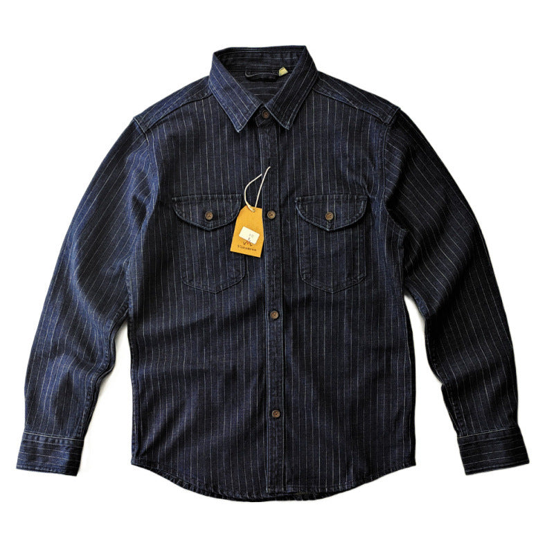 Herren Karierte Denim-Hemdjacke Echo Archiv