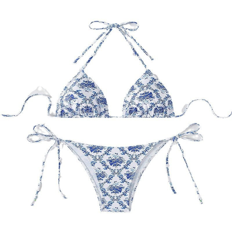 Damen Triangel-Bikini mit raffiniertem Blütenmuster Echo Archiv