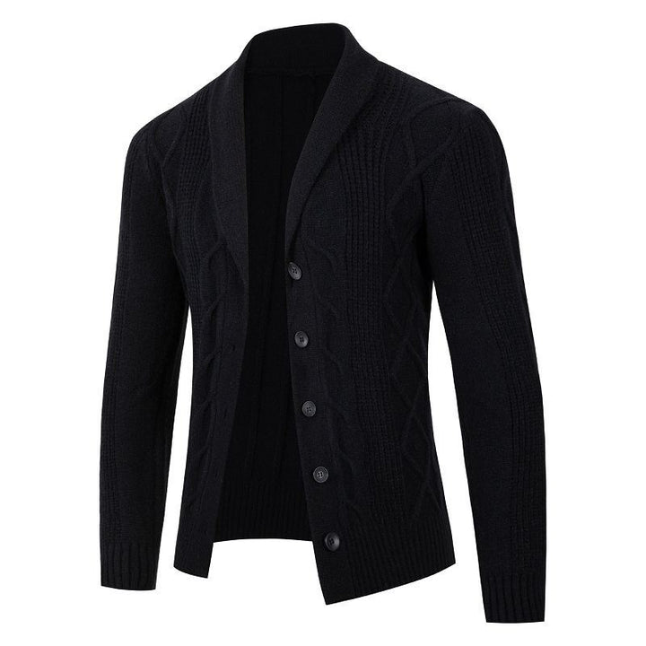 Herren Strickjacke mit innovativem Zopfmuster und gemütlichem Schnitt Echoarchiv
