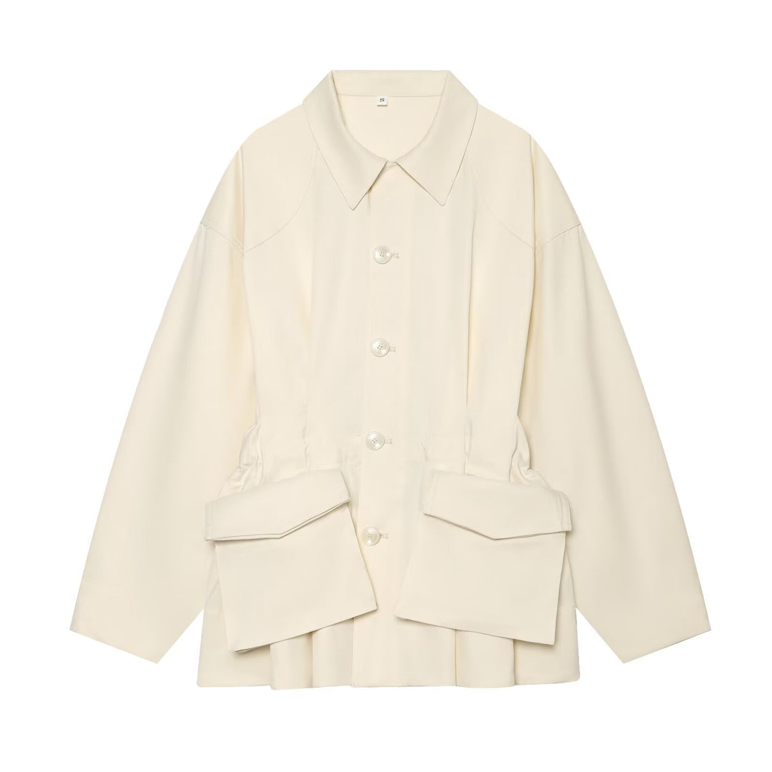 Damen Oversize-Utility-Jacke mit großen Klappentaschen und Tunnelzug Echo Archiv