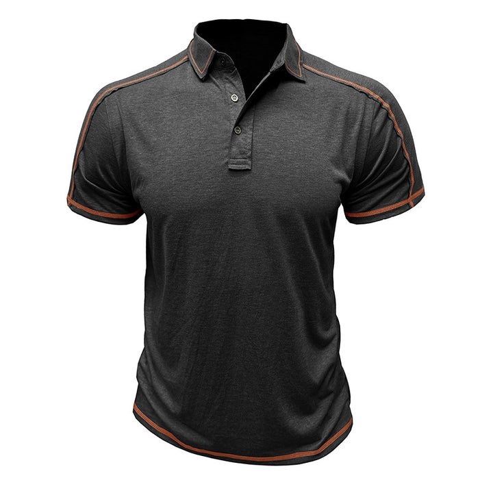 Herren Sportliches Poloshirt mit Kontrastnähten Echoarchiv