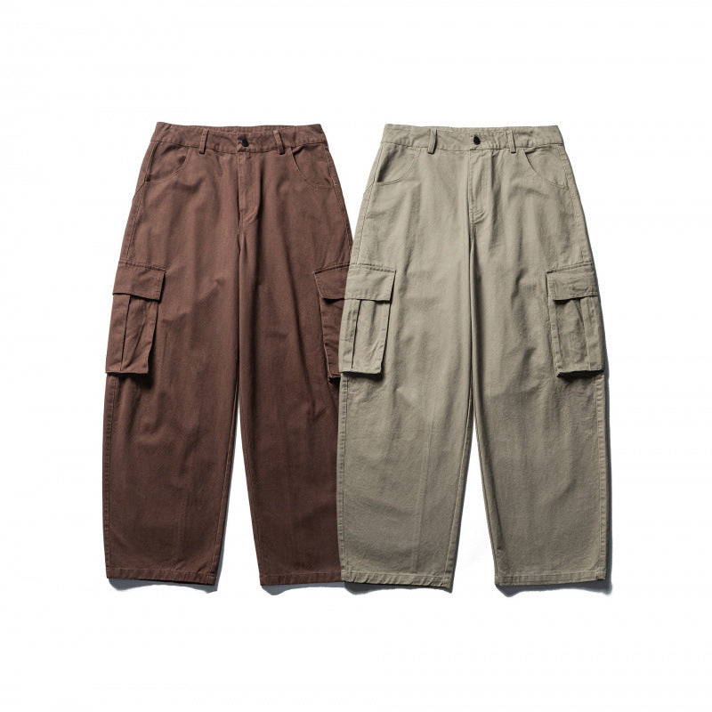 Unisex Weite Cargo-Hose im Baggy‑Schnitt mit tiefem Schritt, aufgesetzten Klappentaschen und cleanem Finish Echo Archiv