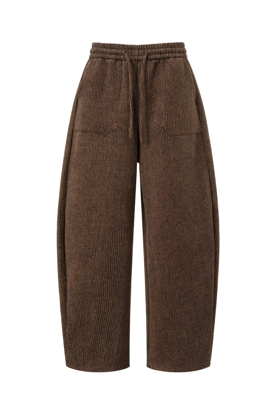 Damen Weitgeschnittene Cord-Hose mit elastischem Bund Echoarchiv