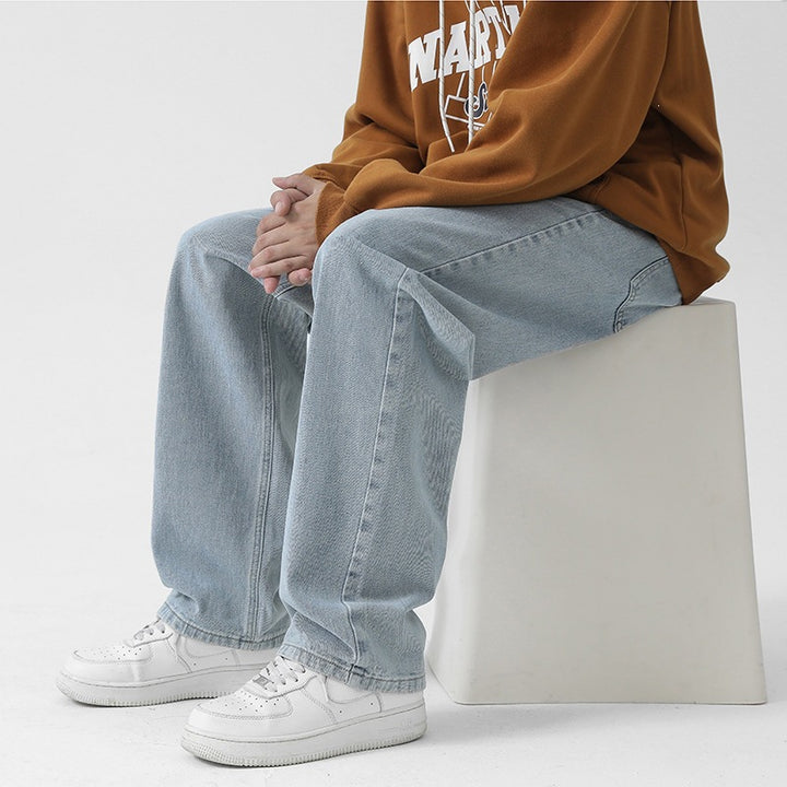 Herren Bequeme und lässige Denim-Hose mit weitem Bein Echo Archiv