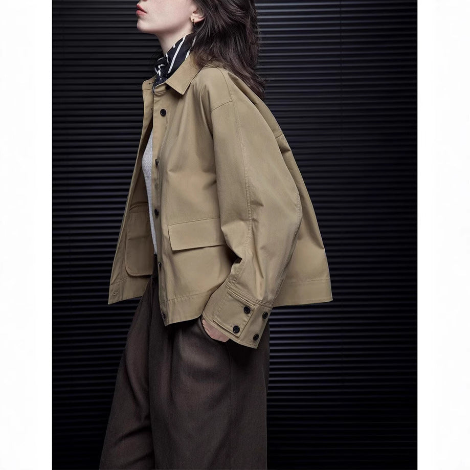 Damen Modische Übergangsjacke mit bequemen Schnitt Echoarchiv