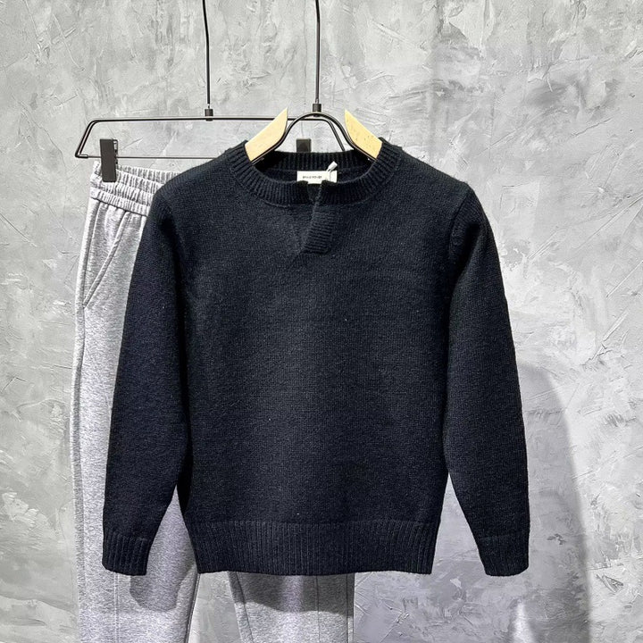 Damen Gemütlicher Strickpullover mit Kragen – Mavelle