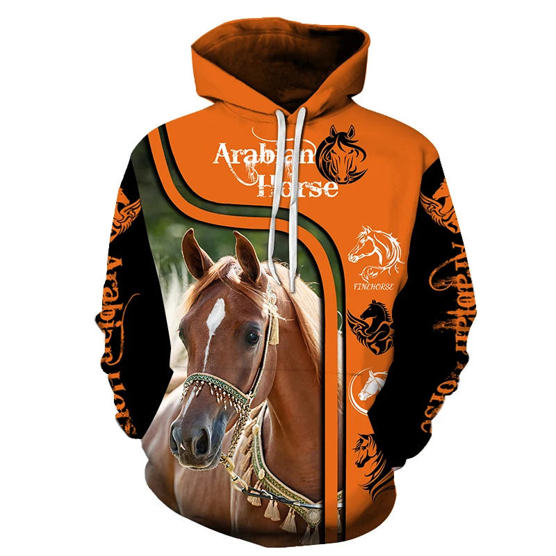 Unisex Kapuzenpullover mit kreativem Wolfsmotiv Echoarchiv