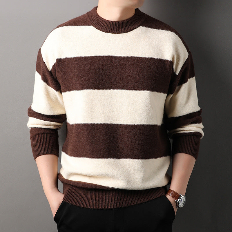 Herren Strickpullover mit schickem Streifenmuster und modernem Schnitt Echoarchiv