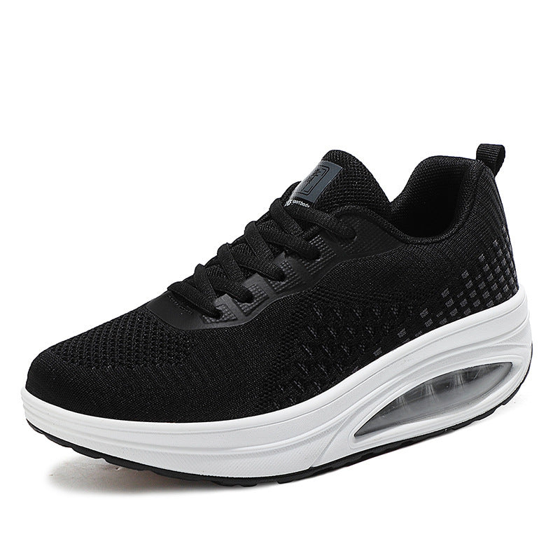 Damen nan keilabsatz-Walkingschuh mit sichtbarem Luftkissen, atmungsaktivem Strickobermaterial und rutschfester Laufsohle Echo Archiv
