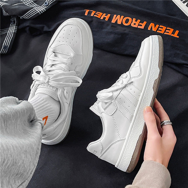 Unisex Klassische Low-Top Freizeit-Sneaker aus glattem Kunstleder mit gepolsterter Innensohle und robustem Cupsohlenprofil – Norré