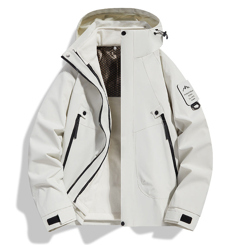 Damen Wasserabweisende Softshell-Funktionsjacke mit verstellbarer Kapuze, winddichter Membran und schrägen Reißverschlusstaschen Echo Archiv