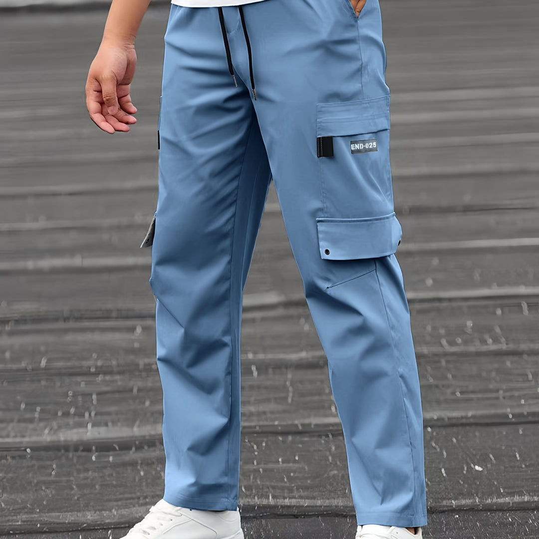 Herren Utility-Cargohose mit Tunnelzugbund, geradem Bein und Mehrfachtaschen Echo Archiv