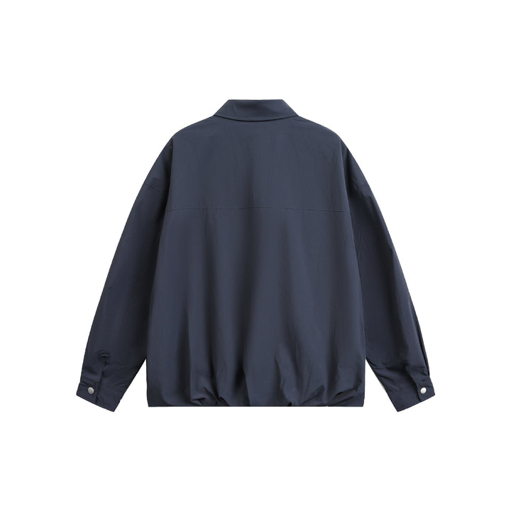 Herren Oversize Coachjacke mit Druckknopf‑Verschluss und geradem Saum Echoarchiv