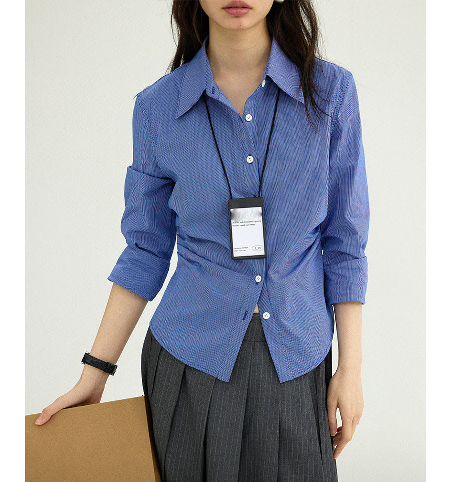 Damen Klassische Hemdbluse mit feinem Streifenmuster Echoarchiv