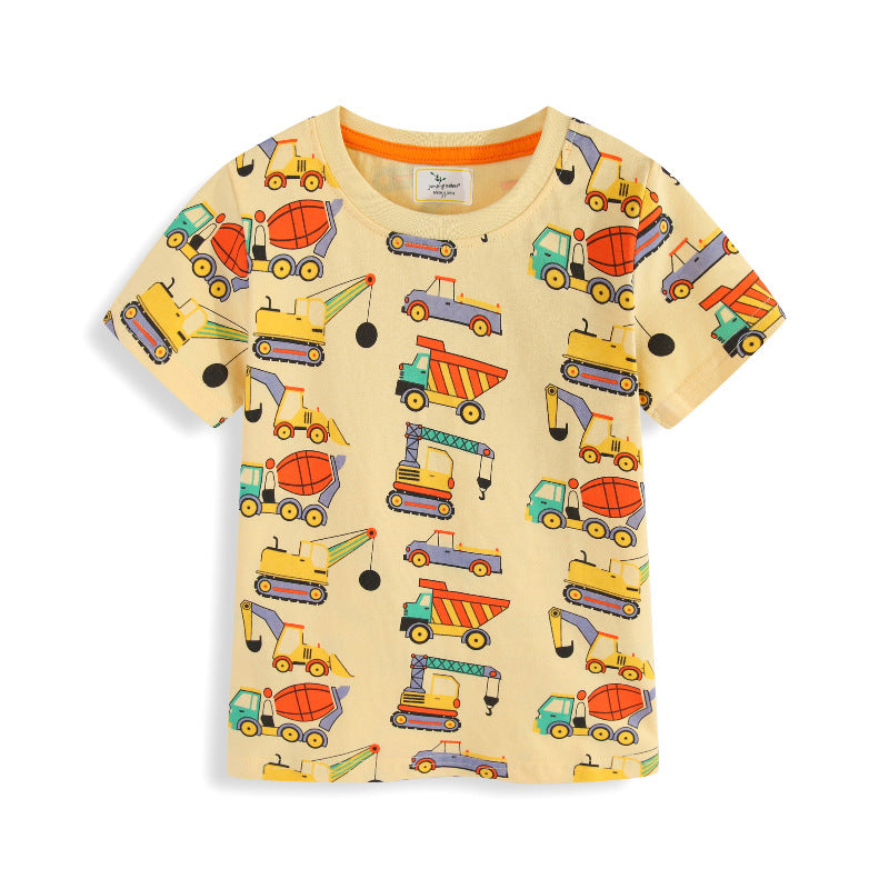 Jungen T-Shirt mit lustigem Baustellenfahrzeug-Design Echo Archiv