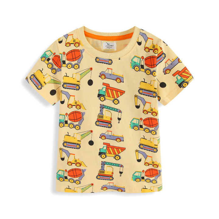 Jungen T-Shirt mit lustigem Baustellenfahrzeug-Design Echo Archiv