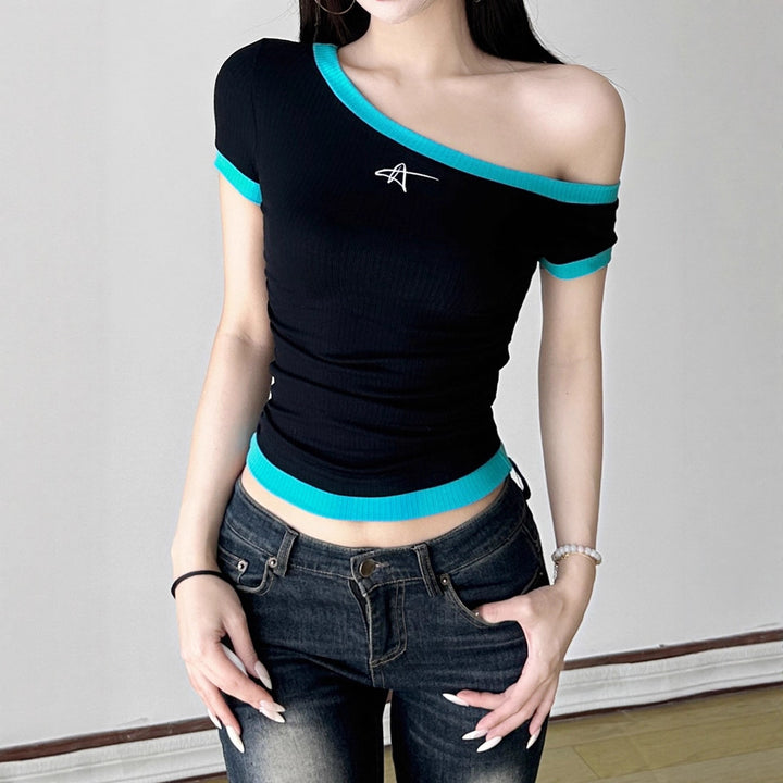 Damen figurbetontes Kurzarmshirt Echo Archiv