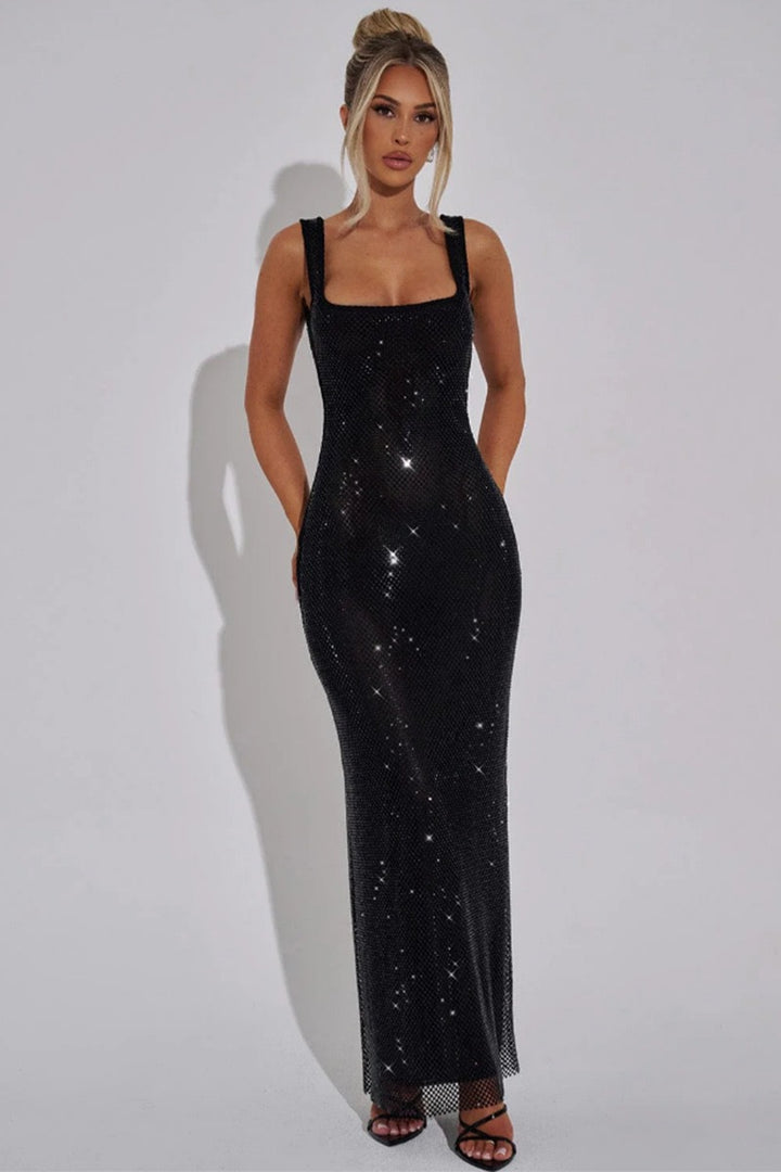Damen Glamouröses Pailletten-Abendkleid mit figurbetontem Schnitt Echo Archiv