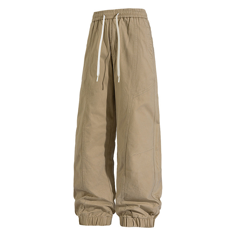 Herren Oversized Utility-Jogginghose aus robustem Baumwollmix mit Kordelbund, seitlichen Cargo‑Taschen & gerippten Bündchen Echoarchiv