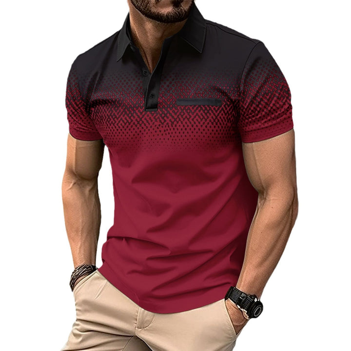 Herren Poloshirt mit modernem Grafikprint Echoarchiv