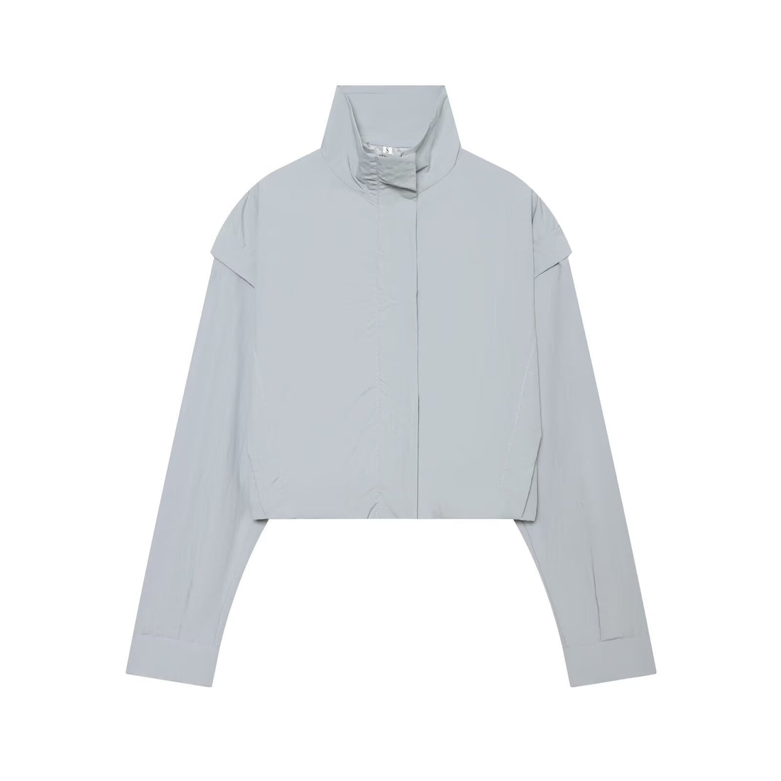 Damen Leichter Cropped‑Blouson mit hohem Stehkragen und verdeckter Front Echo Archiv
