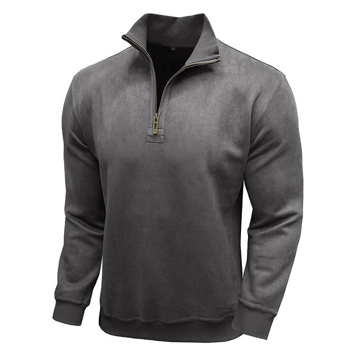 Herren sportlicher Pullover mit halbem Reißverschluss Echoarchiv