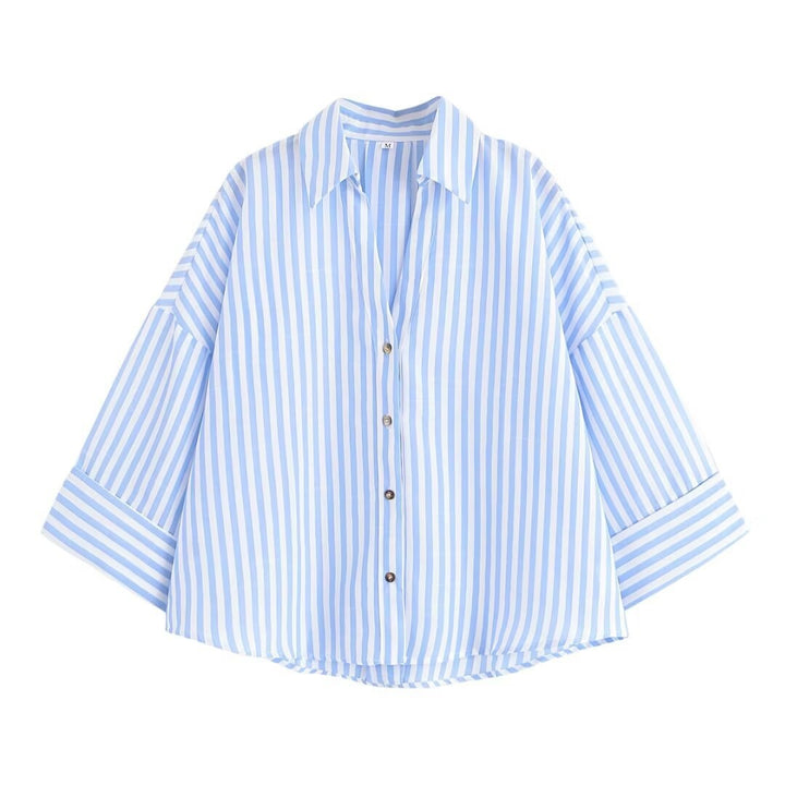 Damen Hemdblusenshirt mit lässigem Schnitt und eleganten 3/4-Ärmeln Echo Archiv