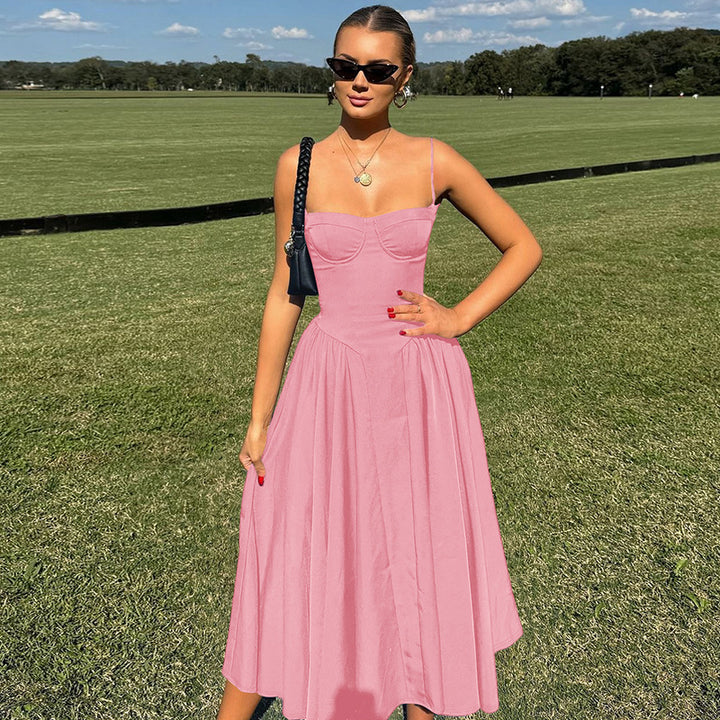Damen Maxi-Kleid mit elegantem Bustier-Oberteil und fließendem Rock Echo Archiv