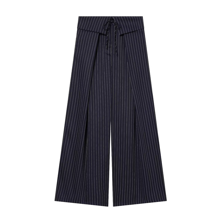 Damen Weite Highwaist-Palazzohose mit Wickel-Front und Taillenschnürung Echo Archiv