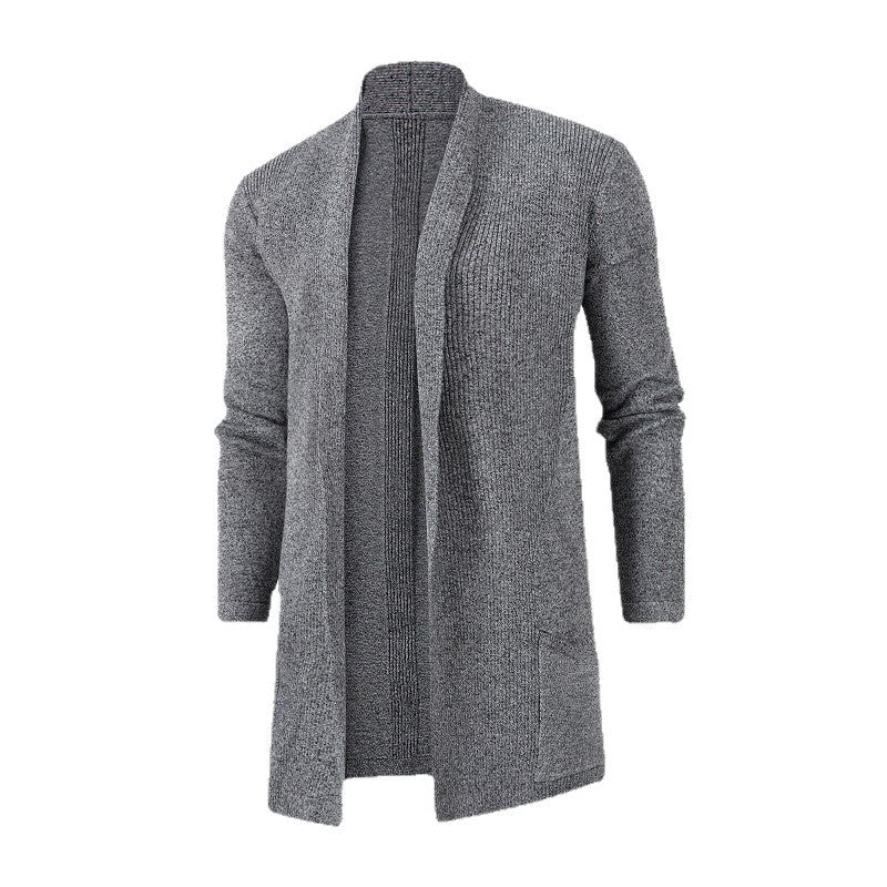 Damen nan langer offener Strickcardigan mit aufgesetzten Taschen und Schalkragen Echo Archiv