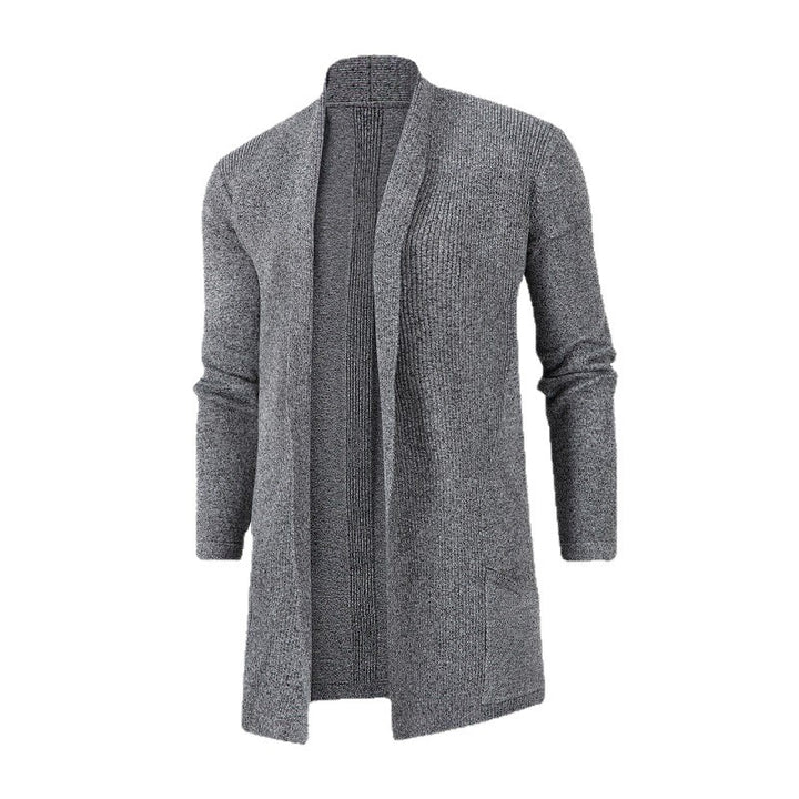 Damen nan langer offener Strickcardigan mit aufgesetzten Taschen und Schalkragen Echo Archiv