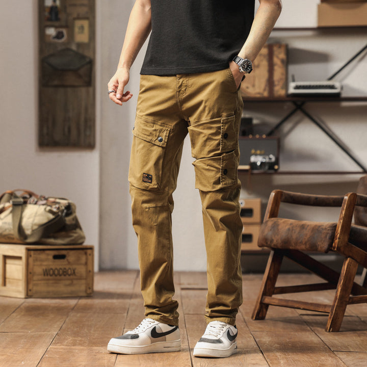 Herren robuste Cargo-Hose mit elastischem Bund und multifunktionalen Taschen Echoarchiv