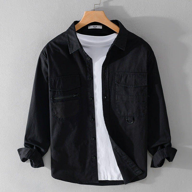 Herren Utility-Overshirt aus Baumwollmix mit Mehrfachtaschen und D-Ring Echoarchiv