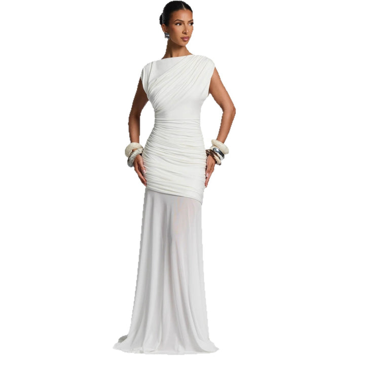 Damen Elegantes und figurbetontes Maxikleid mit Drapierungen Echo Archiv