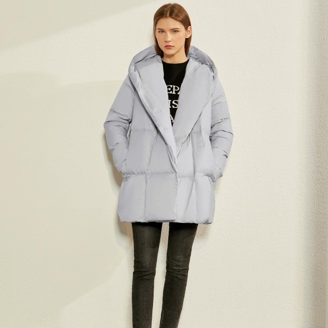 Damen Modische Oversized Daunenjacke Echoarchiv