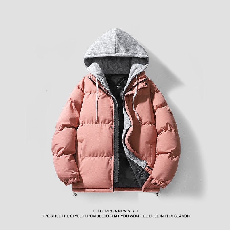 Herren gesteppte Winterjacke mit abnehmbarer Kapuze und Innenfutter Echoarchiv