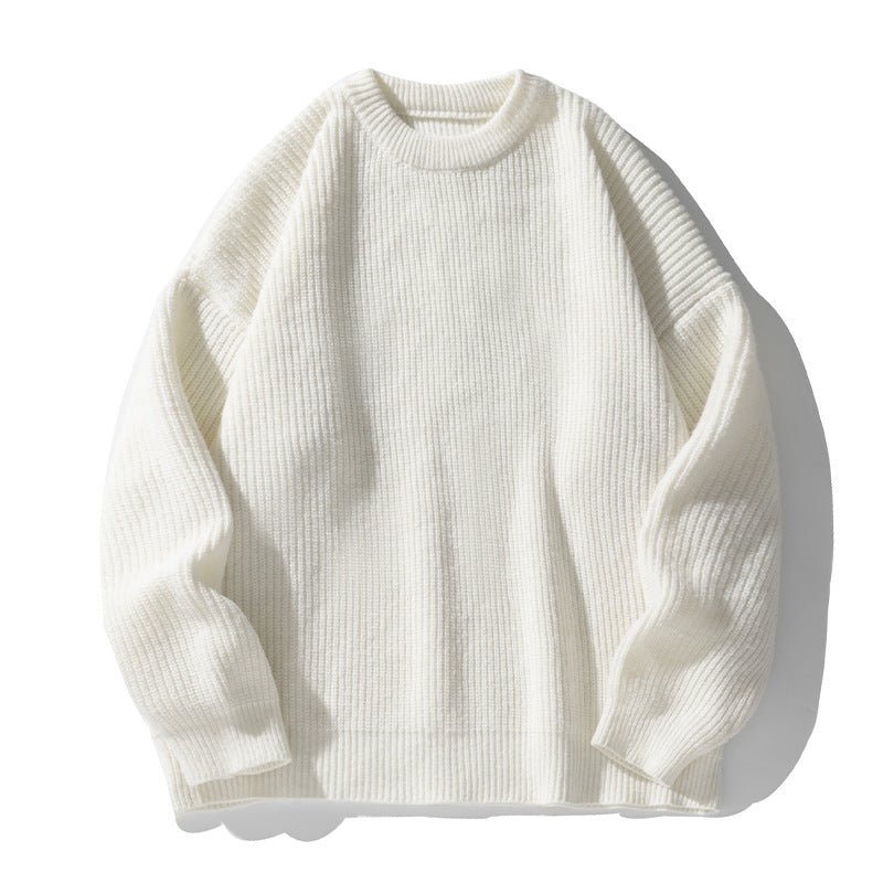 Unisex Grobstrick-Rundhalspullover mit Drop-Shoulder und markanter Rippenstruktur Echo Archiv